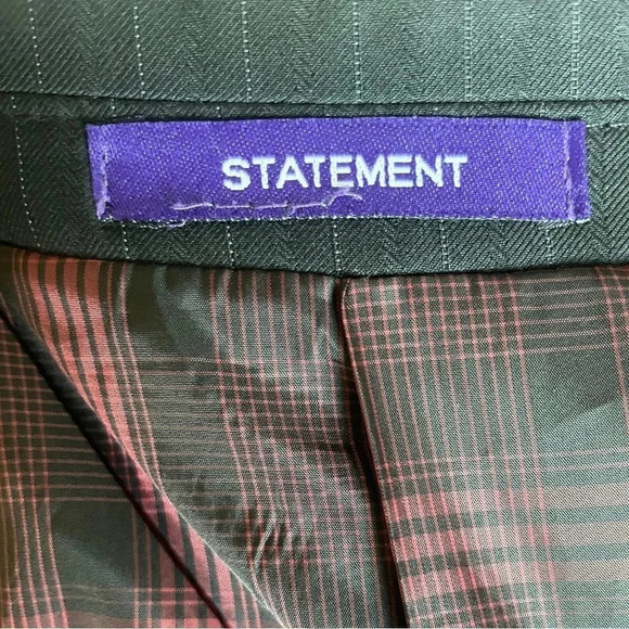 Statement Italy Confidence Blazer Suit Jacket Men's 40R Black - - Picture 7 of 13